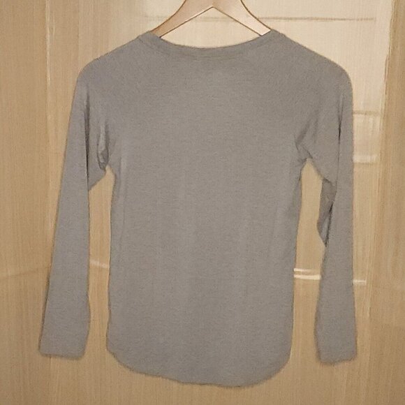 University Of Kansas Grey Long Sleeve Super Soft Shirt  By Alta Gracia Small - Picture 2 of 6